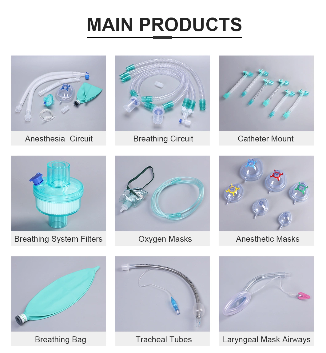 2023 Surgical Supply EVA Tubing Disposable Anesthesia Ventilator Breathing Circuits EVA PP PVC Tubing ICU Ventilator Machine with CE ISO Can O